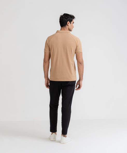 Men's Zipper Polo Shirt